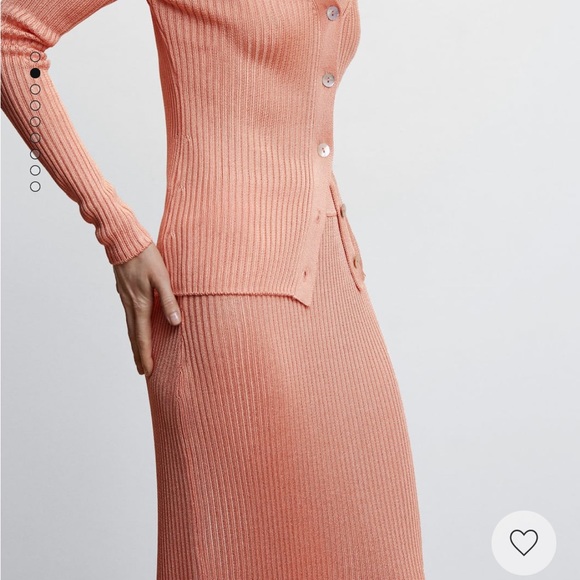 Mango pink button up cardigan sweater - size S - Picture 3 of 7